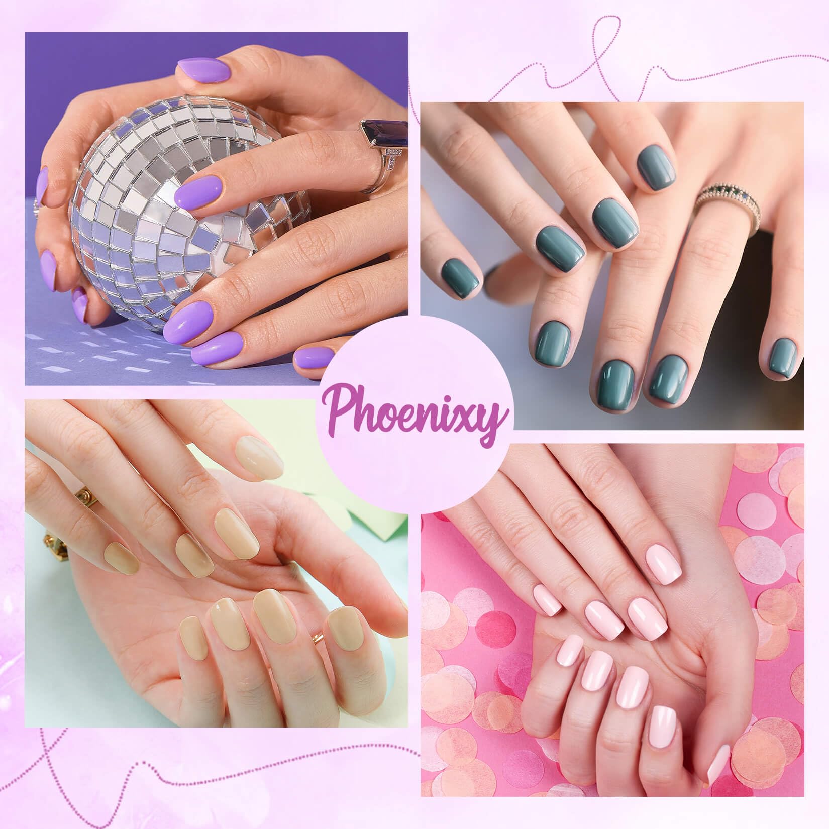 Phoenixy Uñas Semipermanentes Kit Completo con 36W U V/LED Lámpara 24 Colores Esmaltes Semipermanentes con Herramientas Kit Uñas Semipermanentes para Principiantes