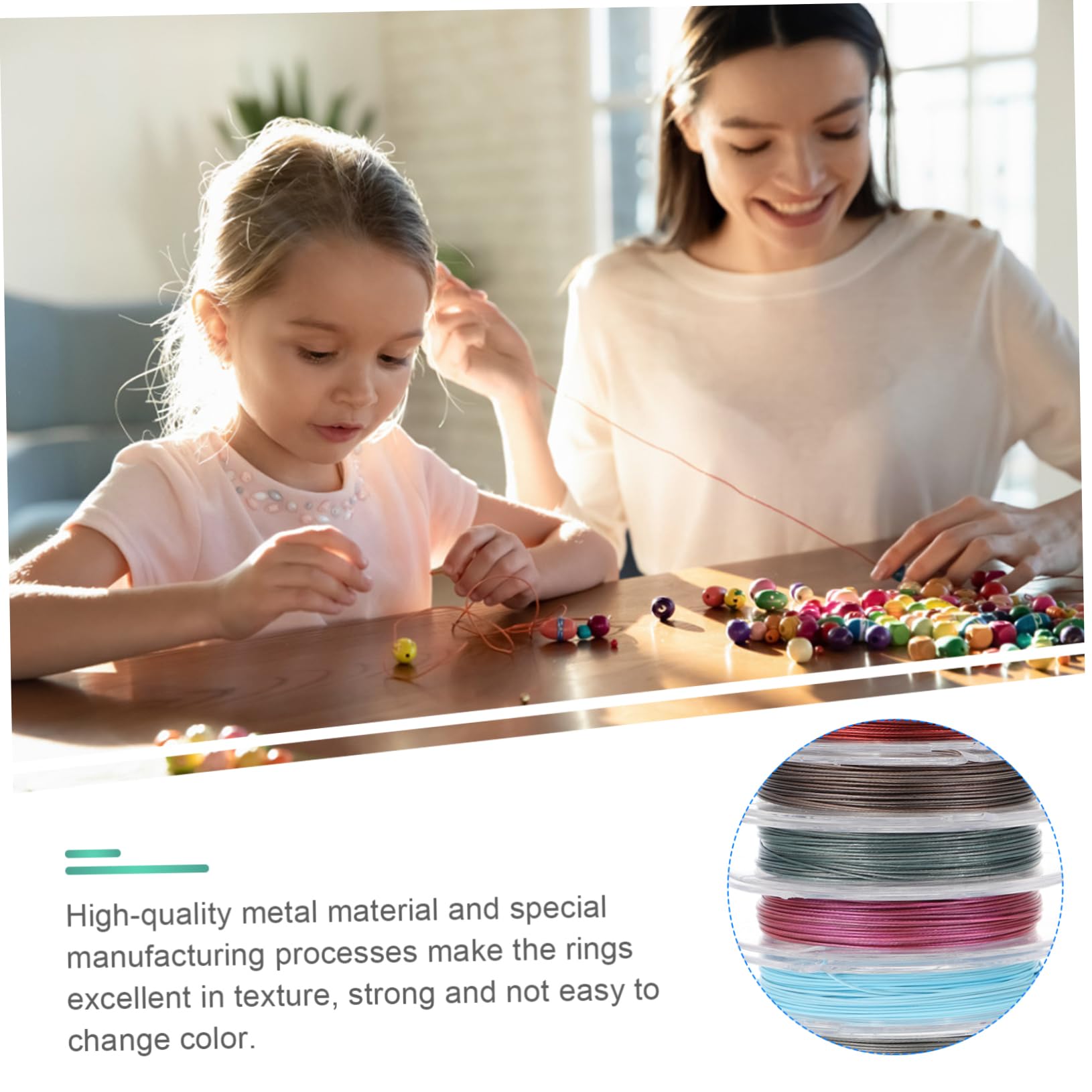 LALAFINA 30rotoli Filo Acciaio Per Bigiotteria Per Materiale Resistente Per Creazioni Di Bracciali e Gioielli Accessori Craft Di Alta Qualità