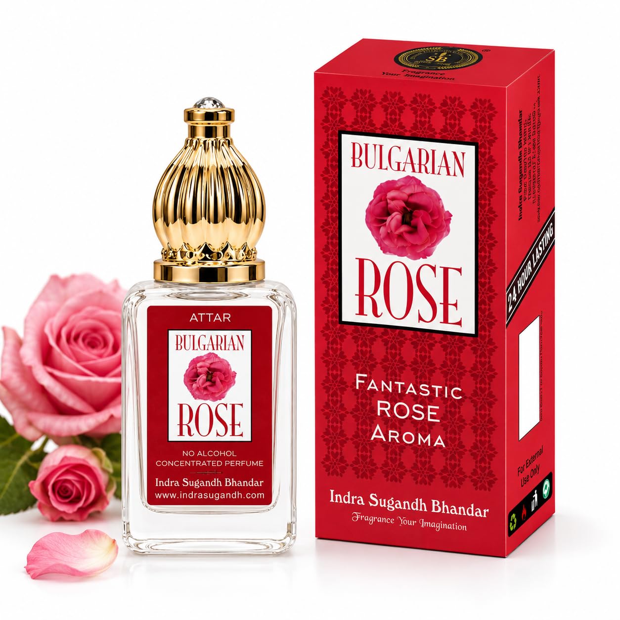 INDRA SUGANDH BHANDAR Luxury Attar For Men and Women Bulgarian Rose White Gulab Sweet & Strong Pure & Long Lasting Alcohol Free Itra/Ittar 15ml Rollon Cubic Fancy Pack-picture-38