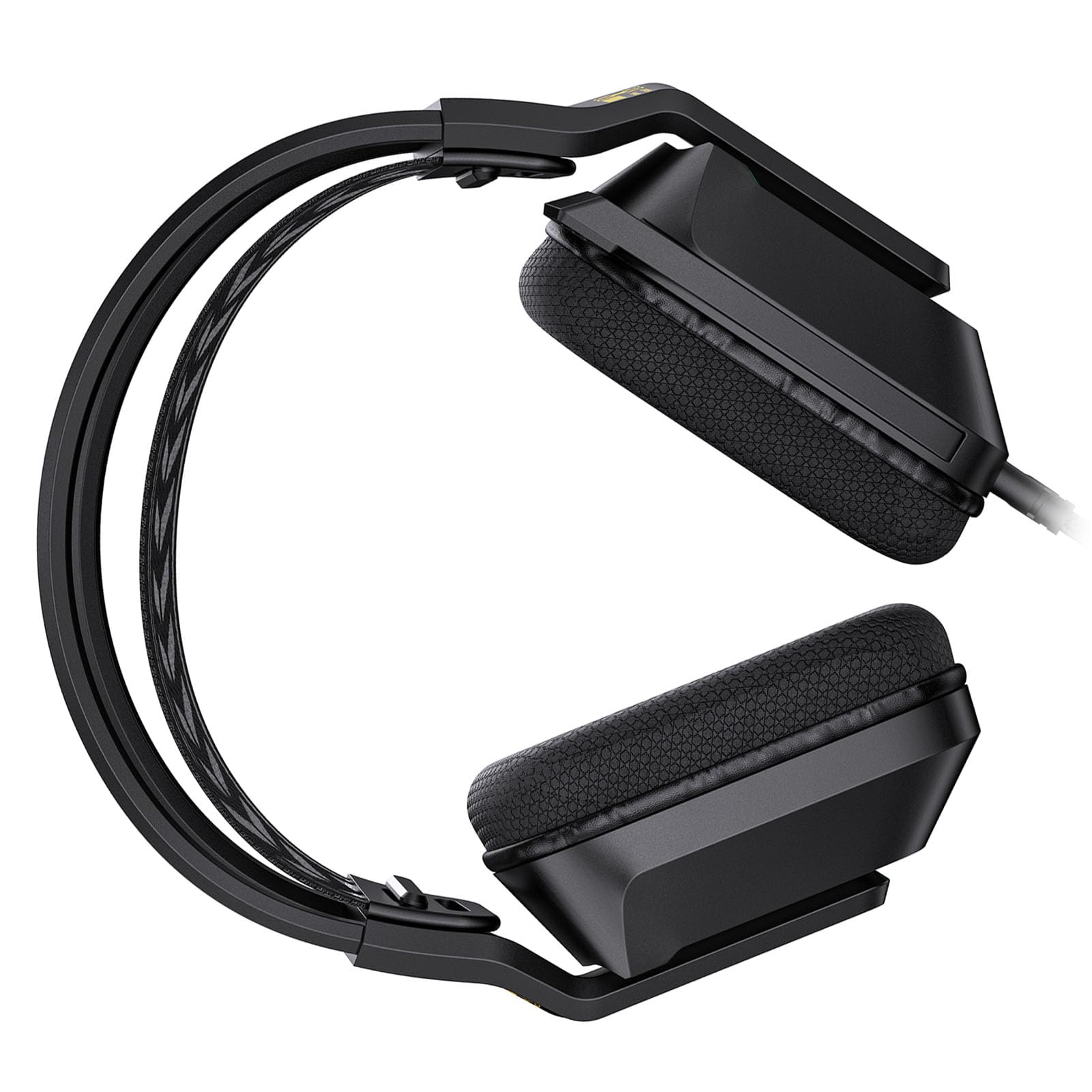 Pilipane Przewodowy zestaw słuchawkowy gamingowy z miękką pianką z pamięcią kształtu, regulowana opaska na czoło do PC, laptopa, konsoli do gier, USB 3,5 mm, wtyczka Jack i Play (czarny)