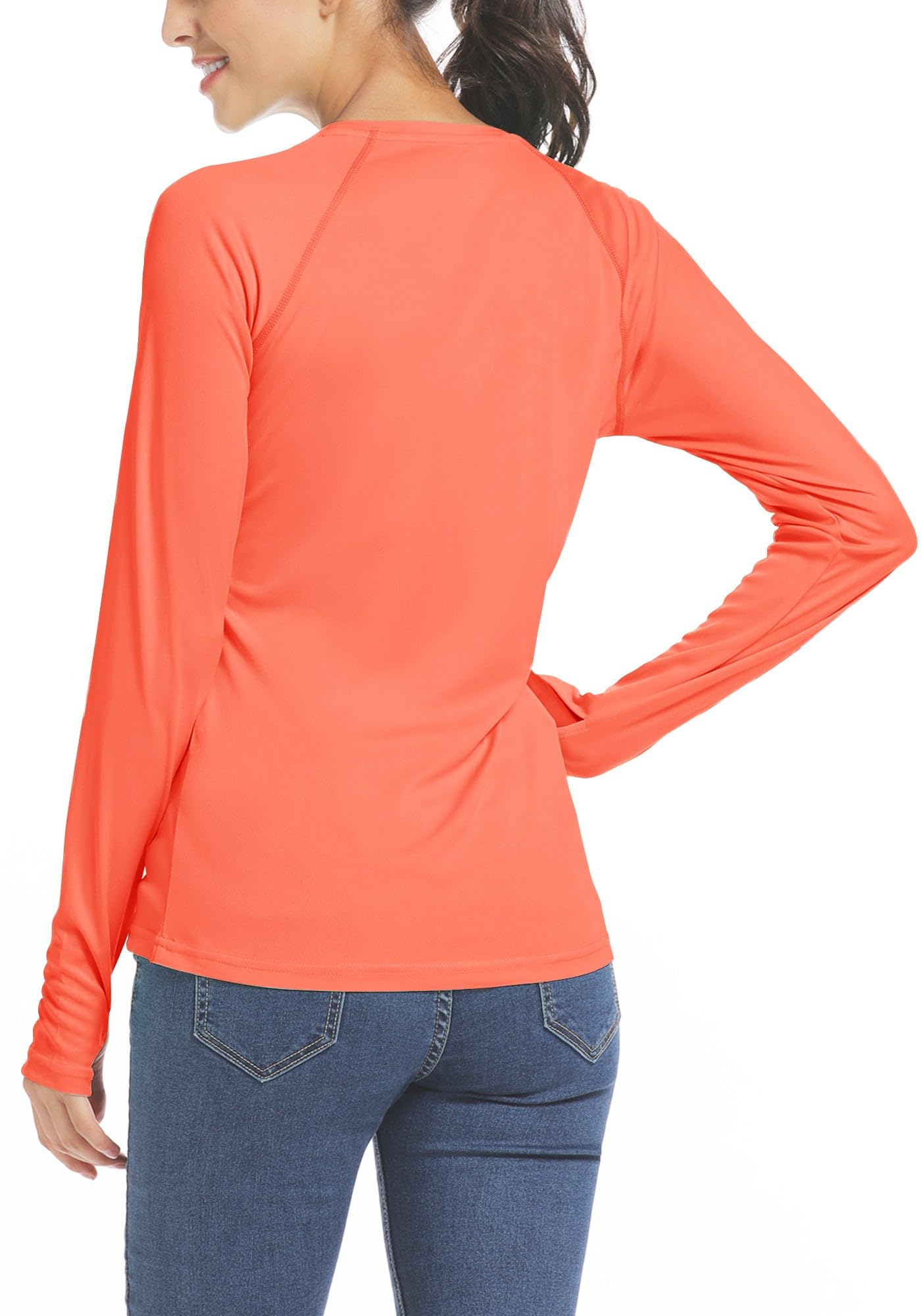 WILLIT Damen Sport Blusen UPF 50+ Sonnenschutz Shirt Langarm Sportshirt Rashguard Bademode Laufen Schwimmen Wandern Angeln Tops Leichtgewicht