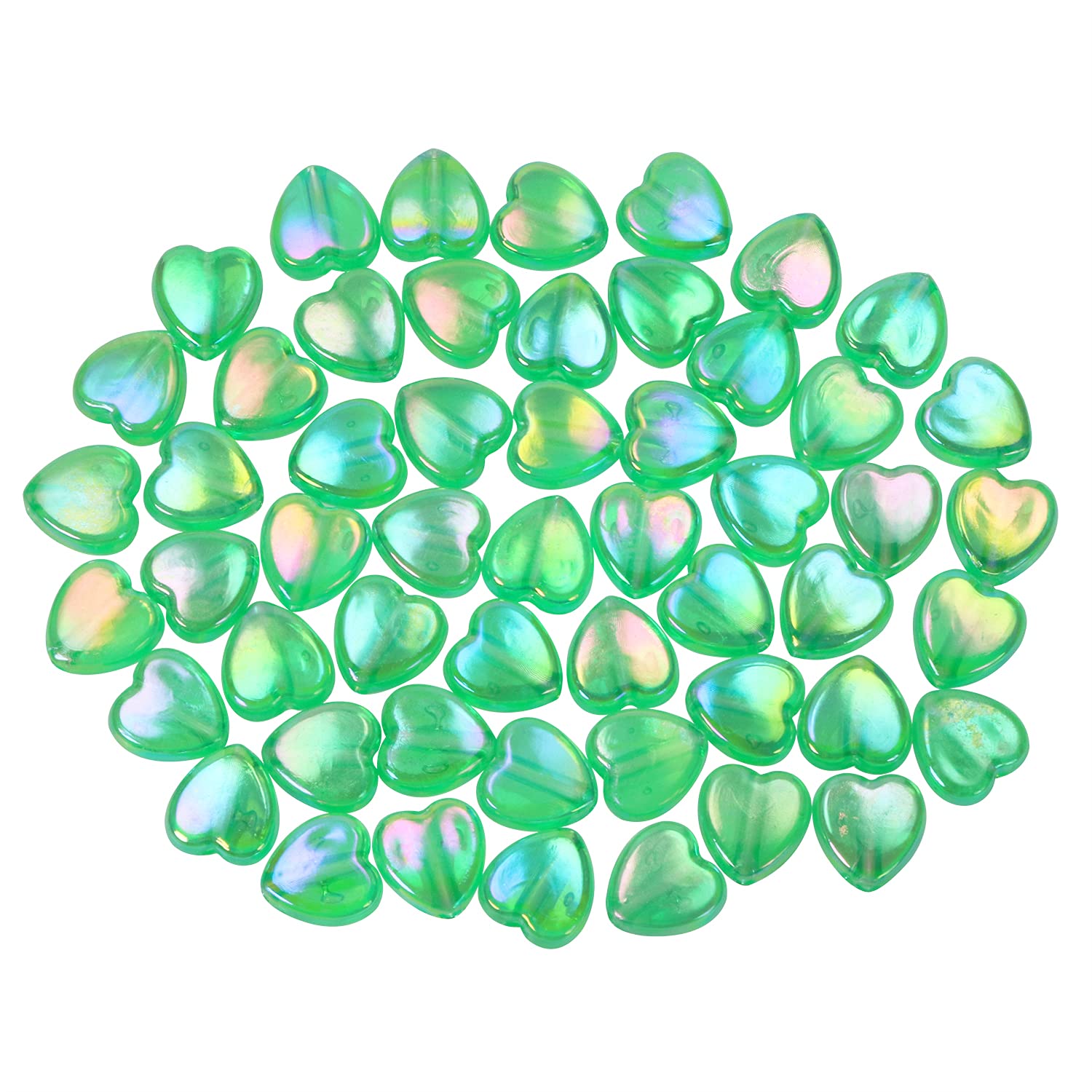 Tupalizy 100 Stück Glasperlen-Set – 4 Mm Glitzernde Stern & Herz Anhänger Für Schmuck DIY