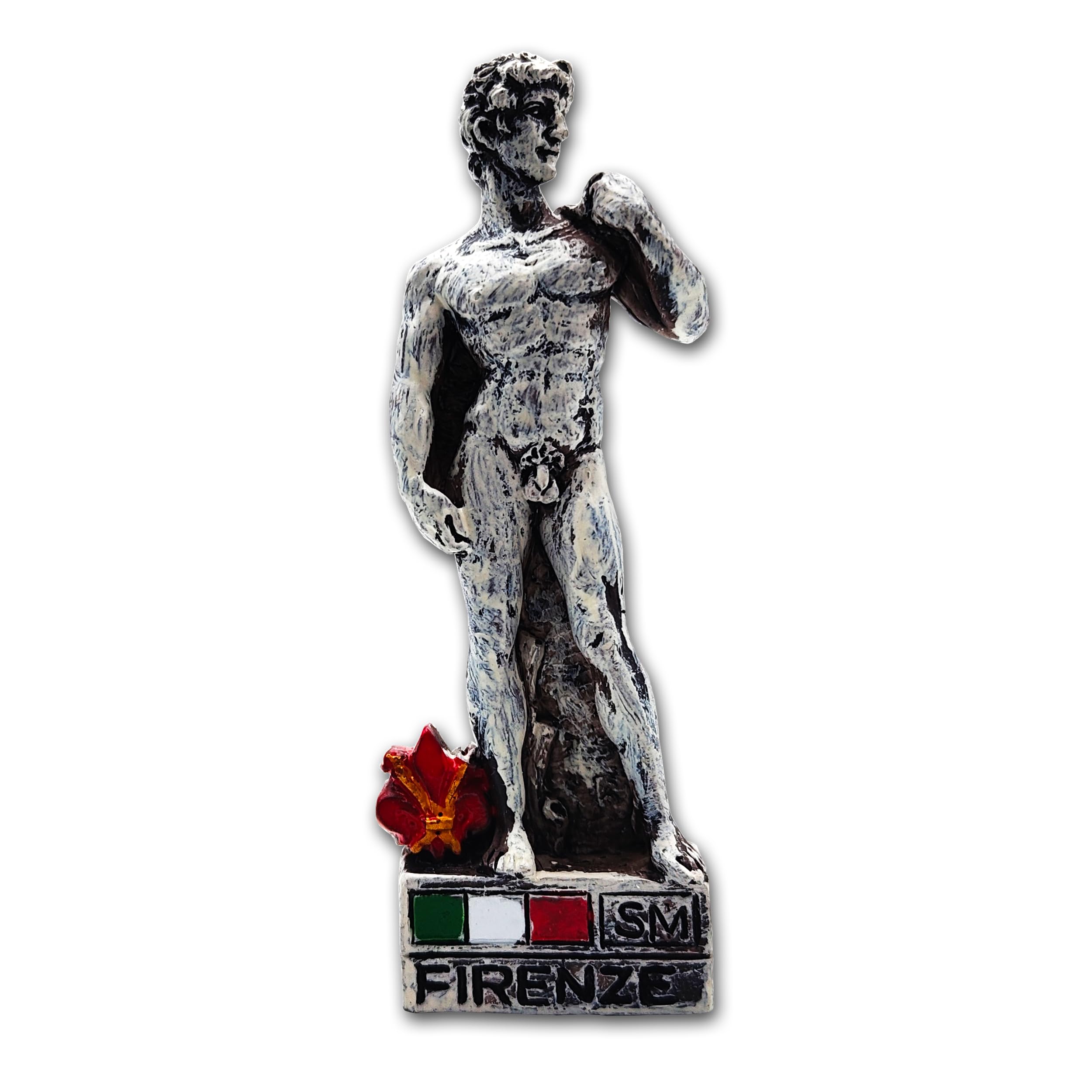 Leddy Living Multi-Coloured Florence 3D Magnet - Michelangelo's David - Accademia Gallery - Decorative Fridge Magnet And Magnetic Board - City Of Art Souvenir 7 X 5.5 Cm