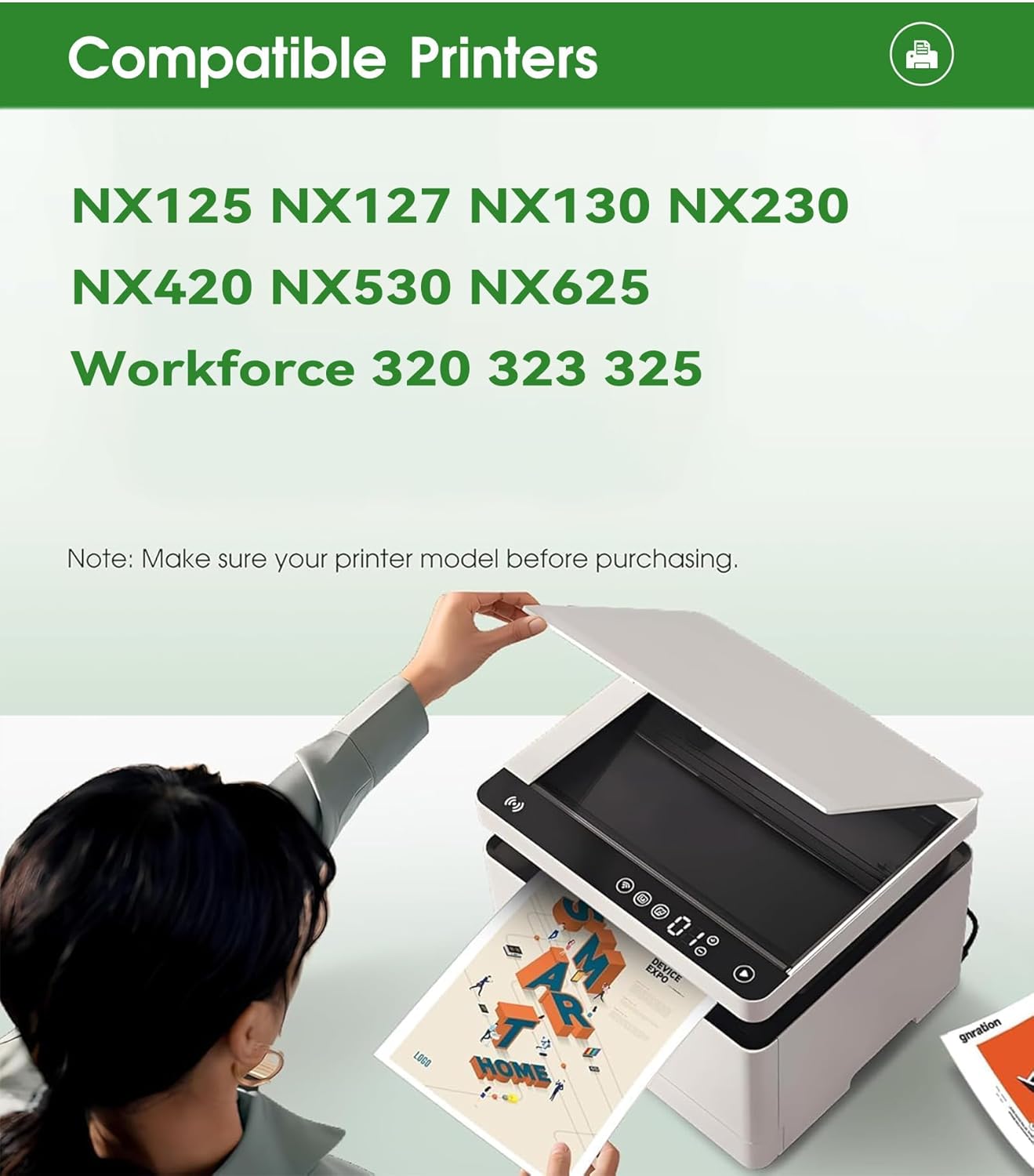 125 Ink Cartridge Remanufactured Replacement for Epson 125 T125 use for NX125 NX127 NX130 NX230 NX420 NX530 NX625 Workforce 320 323 325 Printer (2 Black, Cyan, Magenta, Yellow)