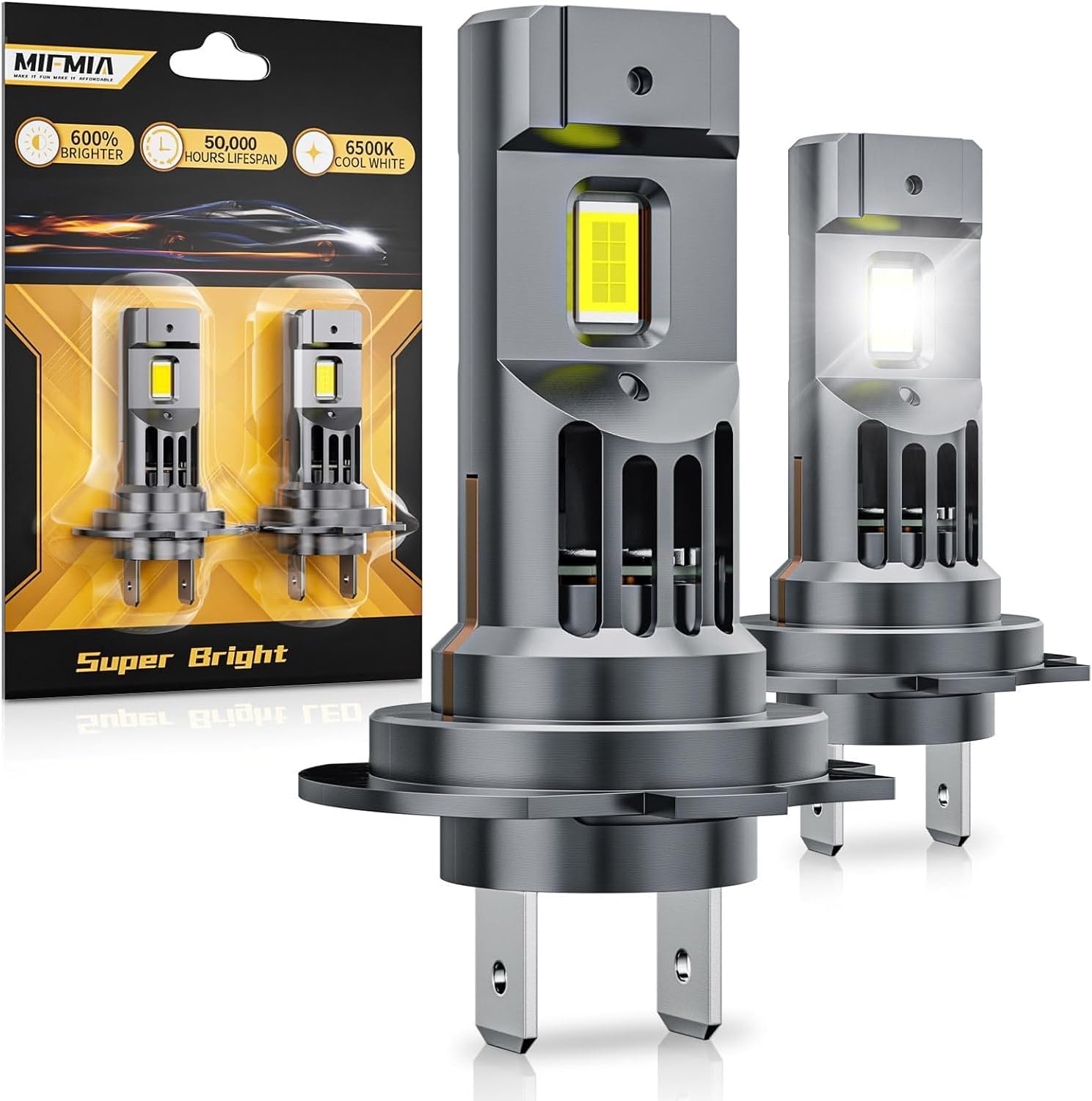 SYLVANIA H7 LED Fog & Powersports Bulb, 2 Pack Automotive