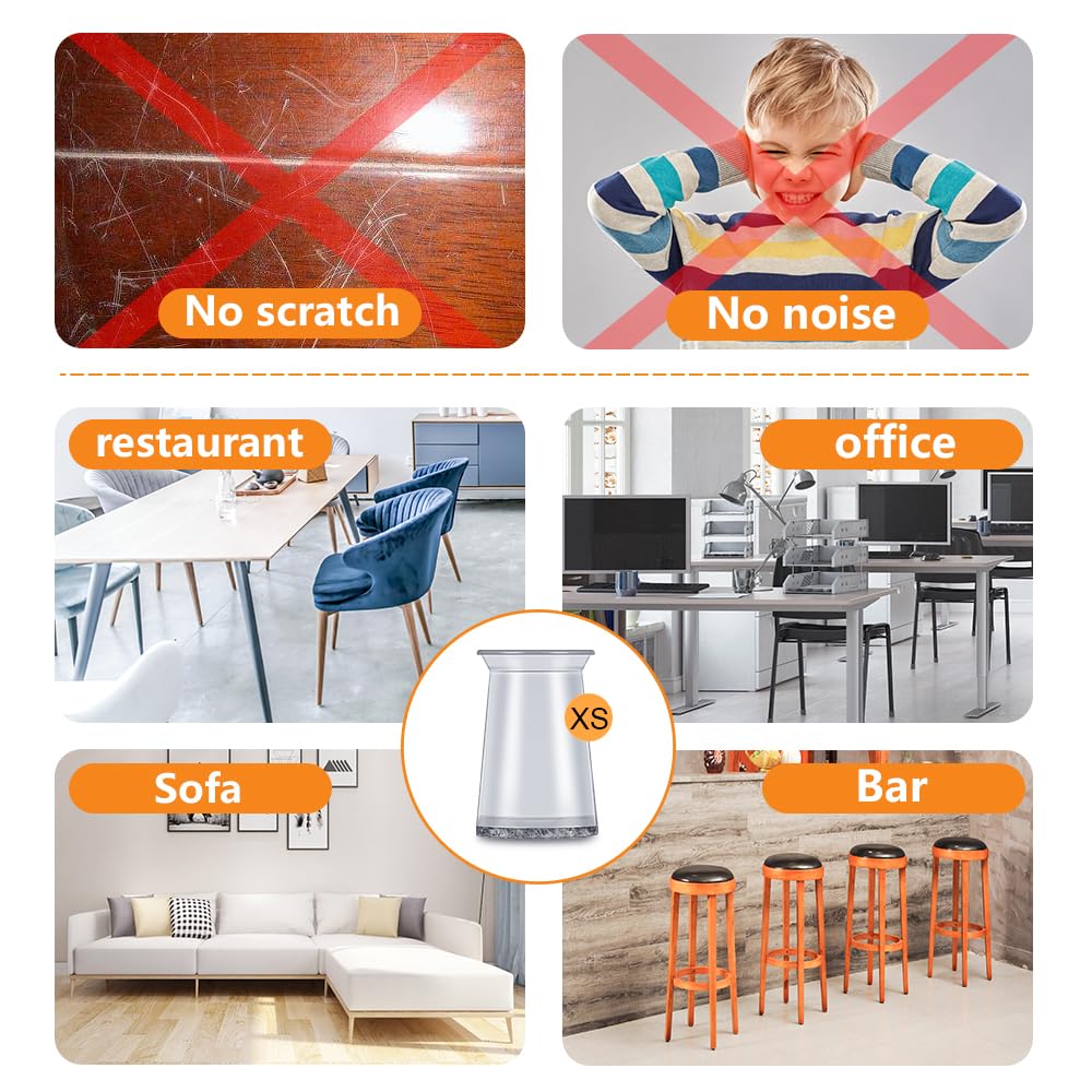 32 Pcs Chair Leg Floor Protectors,Bar Stools Leg Protectors Caps,Dining Room