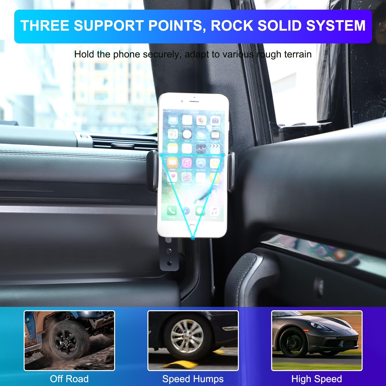 Supporto magnetico per telefono per Land Rover Defender 2020+, supporto per telefono per bocchetta dell'aria, girevole a 360°, per tutti gli smartphone