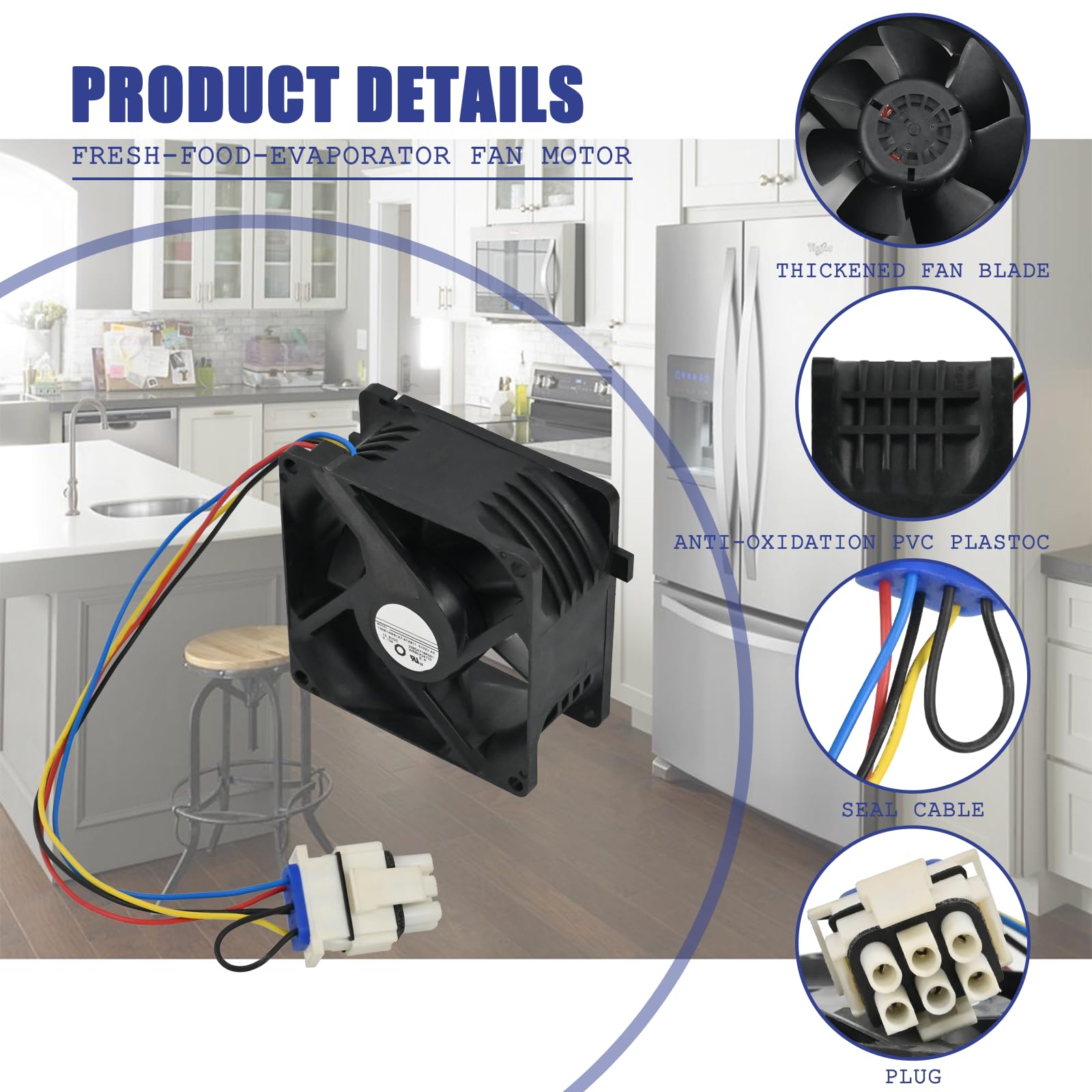 Amazon.com: Fits GE Refrigerator Evaporator Fan Motor WR60X10356 【即決1000円】TREND COLOR  ネクタイ水色系ドット柄623