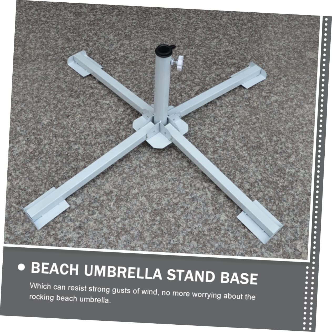 Toddmomy 2pièces Pied De Parasol pour Parasol De Plage Support Et Portable pour De Jardin Base Stable avec Vis pour Résister Vent