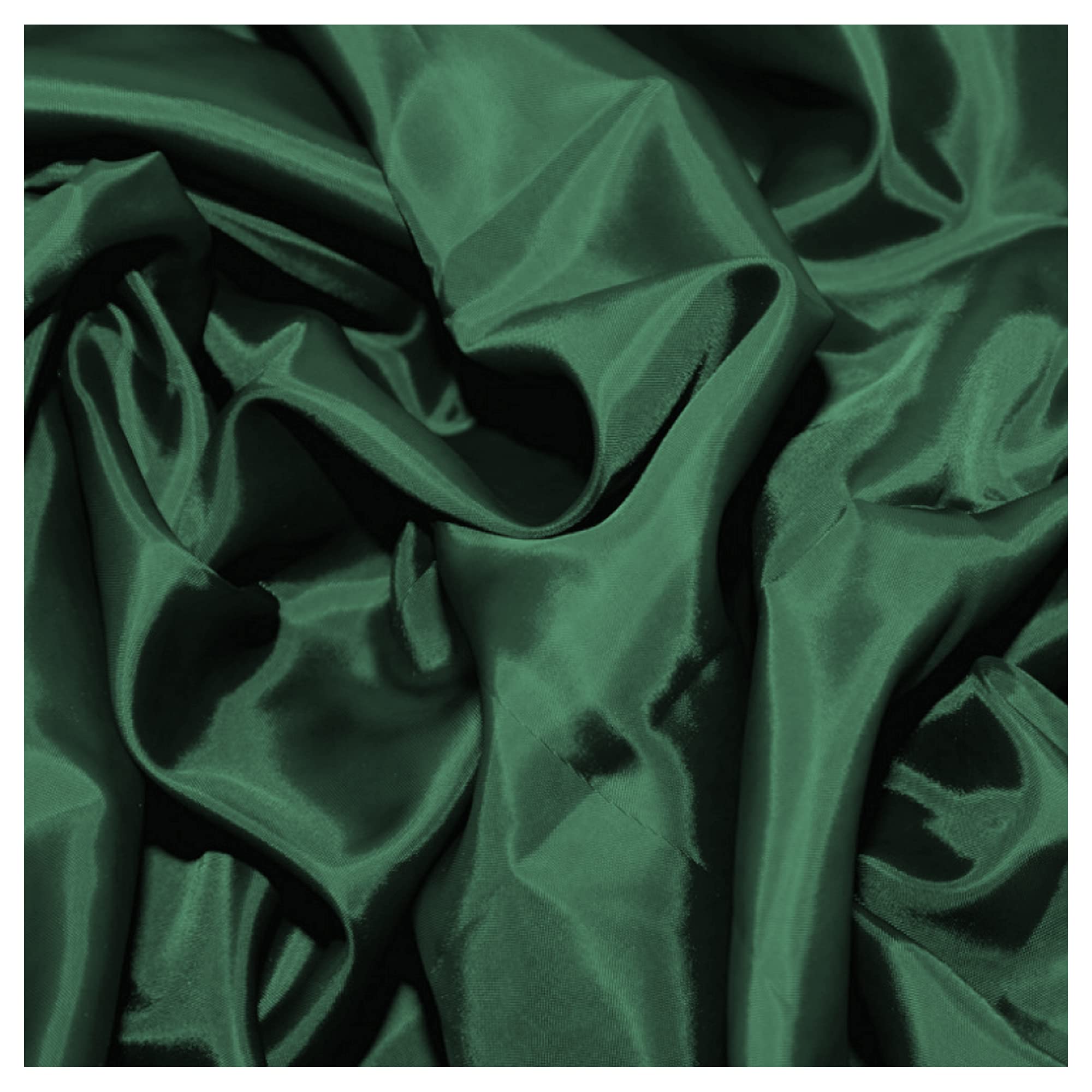 Bottle Green Antistatic Lining Fabric - Polyester Silky Fabric 54gsm for Sewing, Jacket Lining, Garment Lining, Dress Linings, Dressmaking, Arts and Crafts| 60" | 150cm Wide | Sold by The Metre