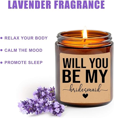 Miniatura 2 de Will You Be My Bridesmaid Candle - Maid of Honor - Matron of Honor - Vela de soja perfumada