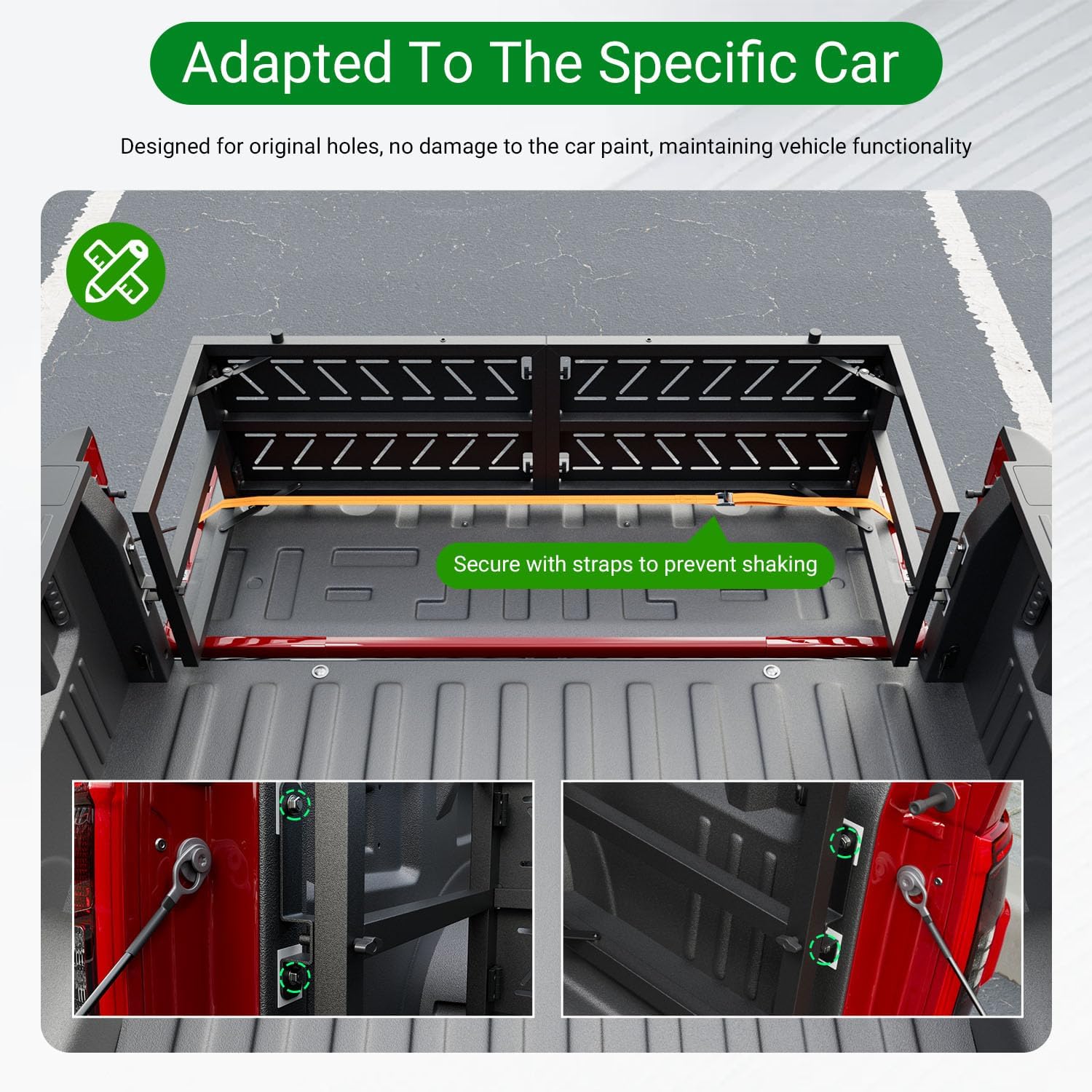 Xipoo Truck Bed Extender Compatible with 2015-2025 Ford F150 5.5FT Truck Bed Rail Caps Replacement for 2015-2025 Ford F-150 Accessories
