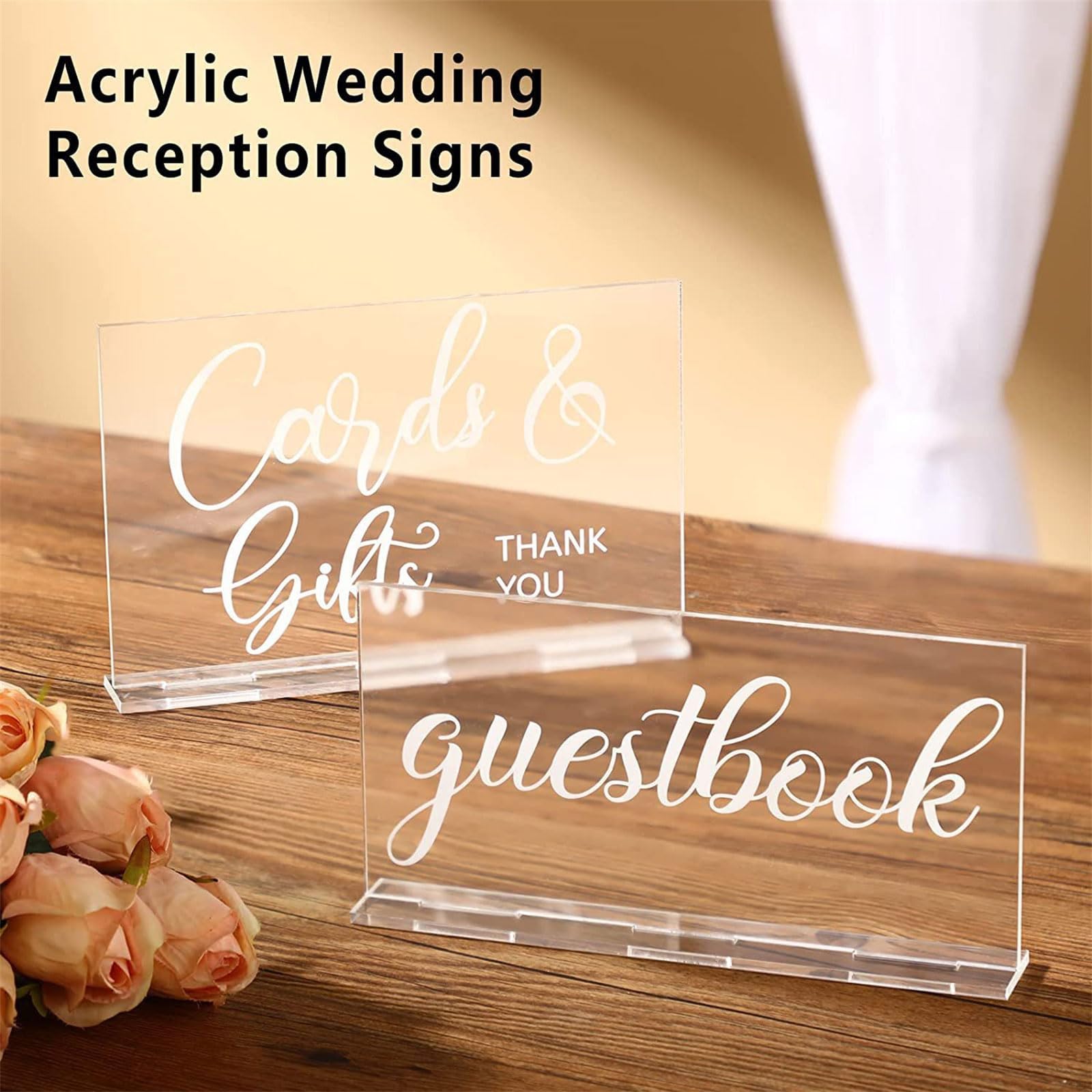 Tischkartenhalter Aus Akazienholz – 20 Stück, Für Schilder Bis 12,7x17,8 Cm, Ideal Für Hochzeiten & Events