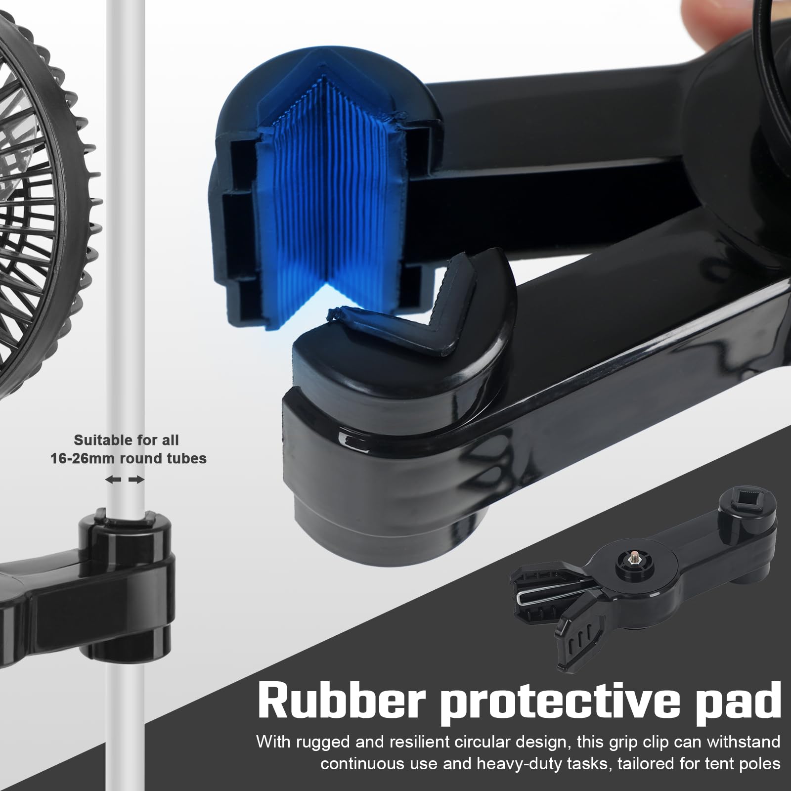 Grow Ventilatore con Clip,Protezione Oscillante,Motore EC,Ventola per Tenda da 3W,Diametro 17cm Clip Fan Grow Tent con Cavo di Prolunga 2m,Adatto per Piccole Serre