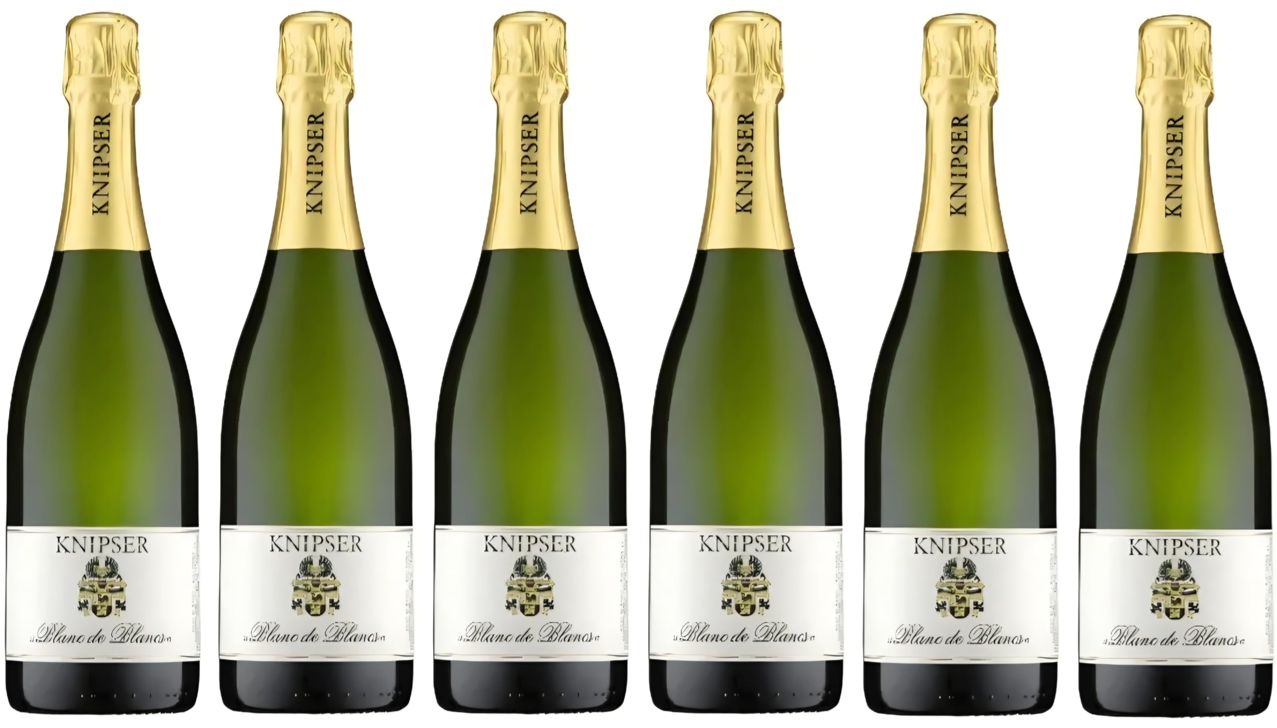 Knipser Blanc de Blancs Sekt brut nature 6 Flaschen zu je 0,75 Liter