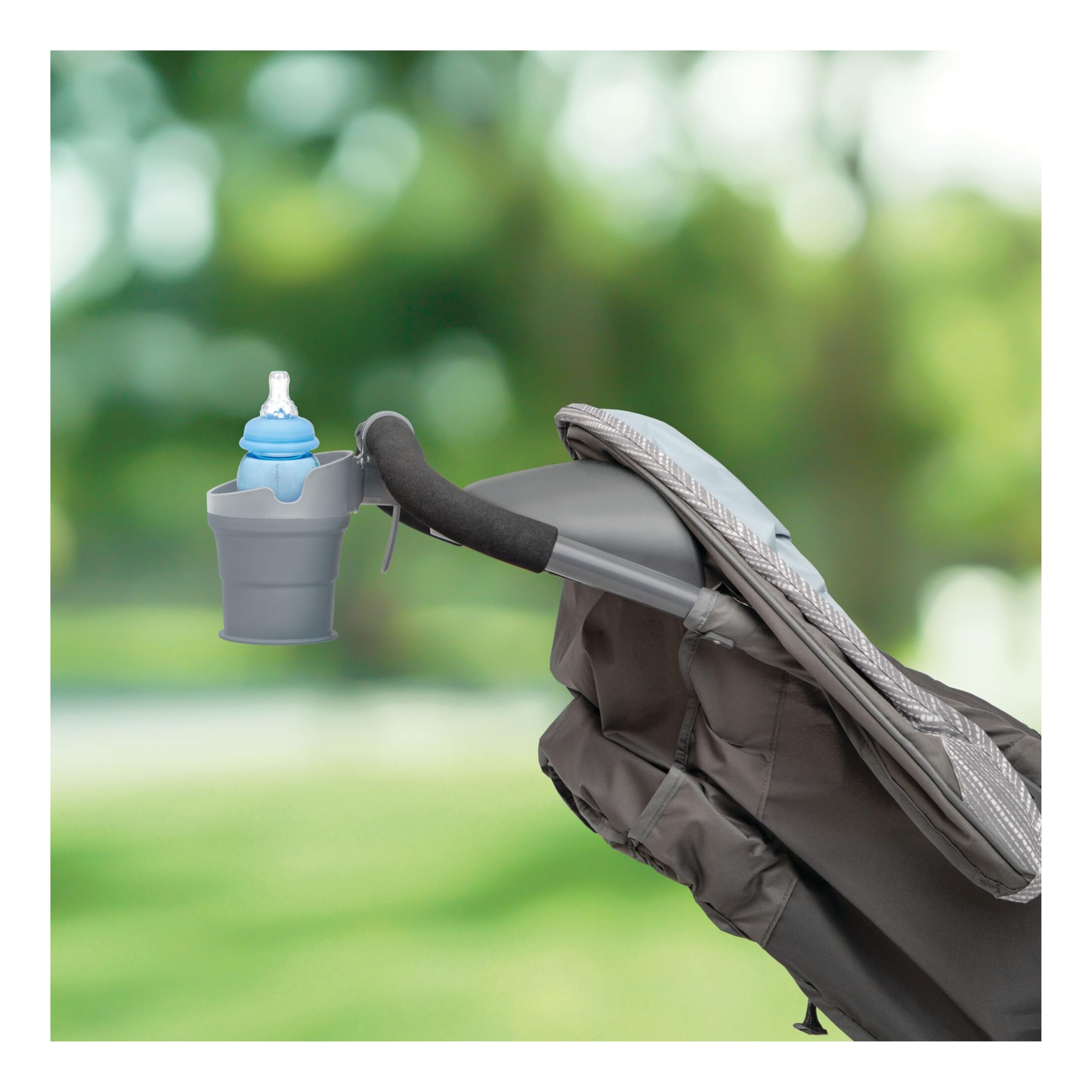 Nuby Collapsible Cup Holder - Travel/Stroller Accessory Gray