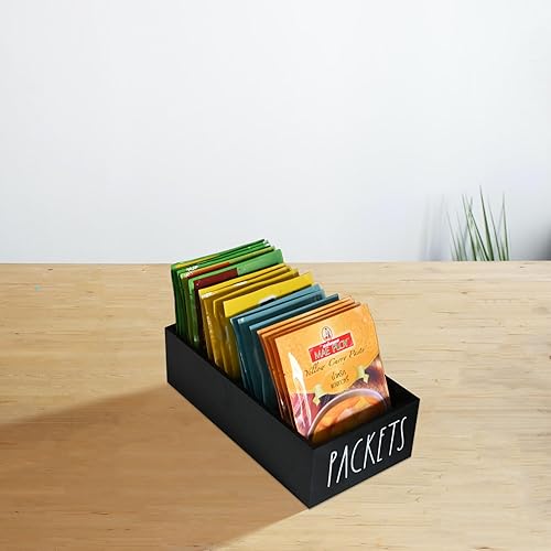 Miniatura 8 de CHONIC Organizador de condimentos, cubos de almacenamiento de despensa para mezclas de alimentos, especias, salsa, tacos y paquetes de aderezo,