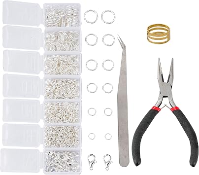 Open Jump Rings Lobster Clasps Supplies for DIY Jewelry MakingSilver