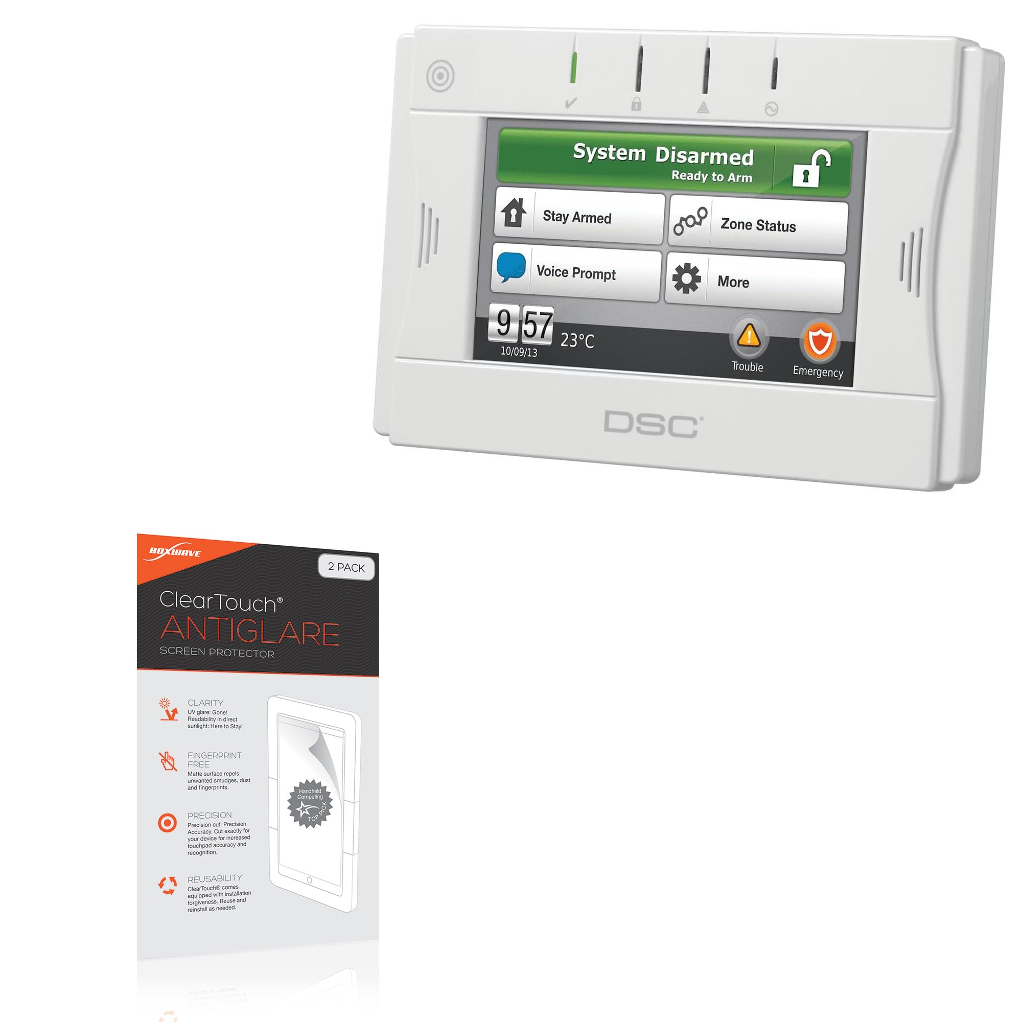 BoxWave Screen Protector Compatible with DSC WTK5504P Screen Display (4.3 in) - ClearTouch Anti-Glare (2-Pack), Anti-Fingerprint Matte Film Skin