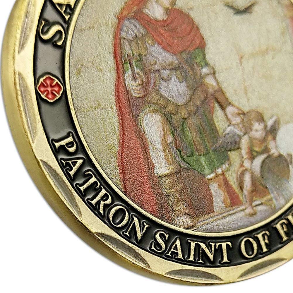 St. Florian Firefighter Prayer Coin - Protect Your Loved Ones -4