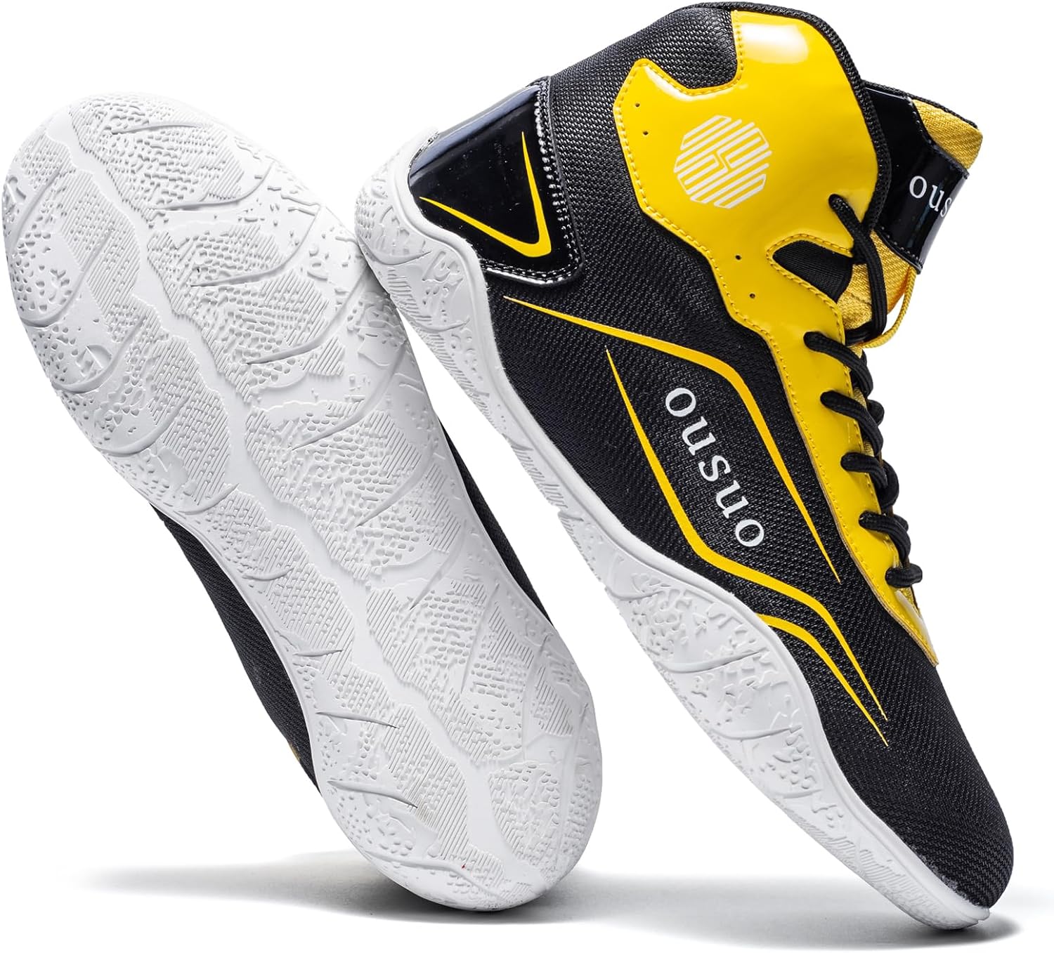 Mens Boxing Shoes Wrestling Shoes High Top Fitness Sneakers Powerlifting Bodybuilding Boots Footwear