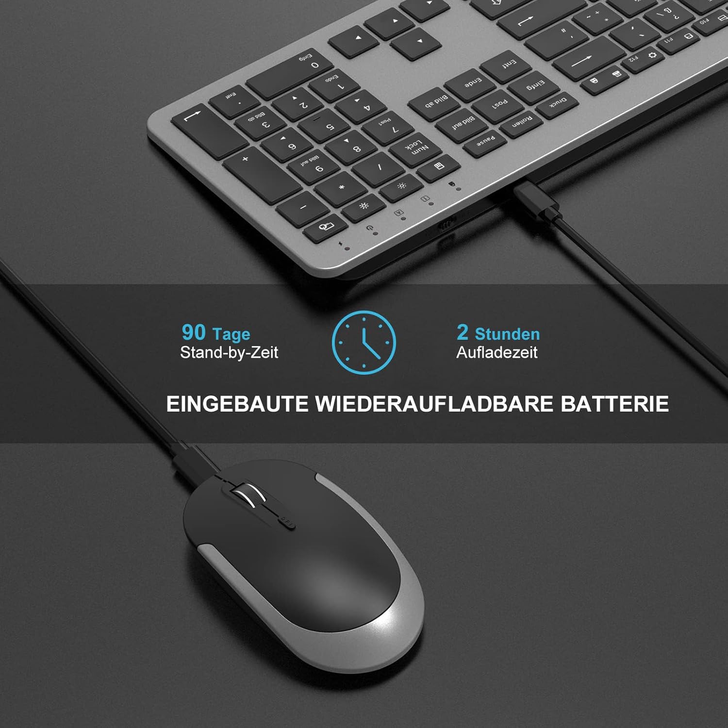 Charging the seenda wireless keyboard and mouse