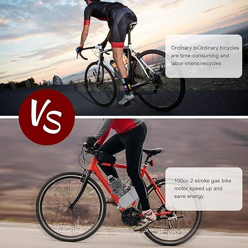 Miniatura 2 de Kit de motor de bicicleta mejorado de 100 cc, kit de motor de bicicleta motorizado de 4 tiempos2 tiempos, kit de motor de bicicleta motorizado a