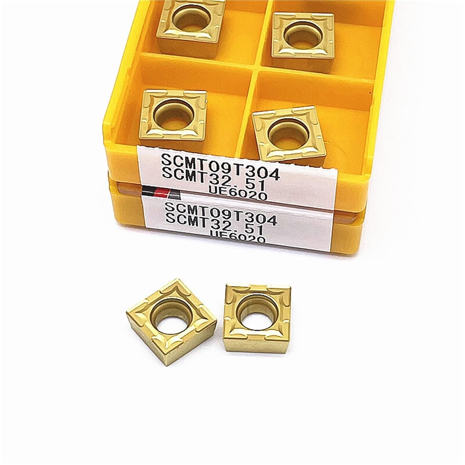 10pcs SCMT09T304 SCMT09T308 VP15TF UE6020 US735 Carbide Turning Inserts Lathe Milling Inserts Internal Turning Tool(SCMT09T308 US735)