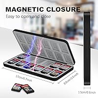 Vista 3 de FYY Switch Game Case for Nintendo Switch with Mirco SD Cards Holder, Portable Switch Game Card Case with 24 Game Card Slots & 24 Micro SD Card