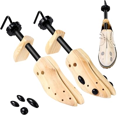 Two way Wooden Shoes Stretcher,Shoe Trees Adjustable Length & Width for Men and Women.Mans Size 9 -13 Womans Size 10-13.5