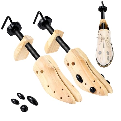 Two way Wooden Shoes Stretcher,Shoe Trees Adjustable Length & Width