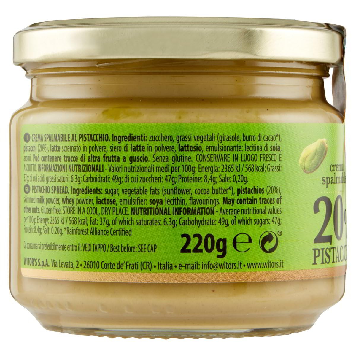 Italian Gourmet Crema spalmabile al pistacchio, Pistaziencreme, 6 x 220g
