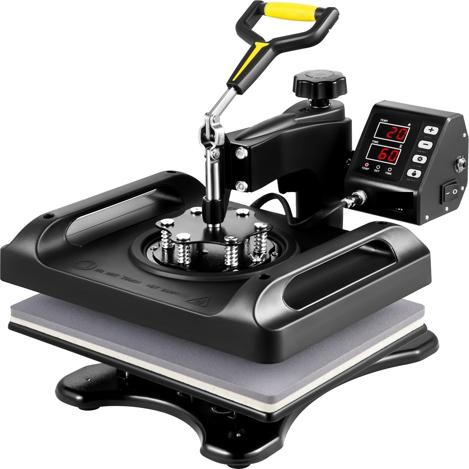 JVDDI 30 * 38CM 8 In 1 Combo Heat Press Machine 360° Rotation Sublimation Printer Cap Shirt Mug Plate Heat Transfer(Blu)