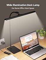 Vista 2 de Kary LED Desk Lamps for Home Office, Tall Desk Light with Base, Flexible Gosseneck Adjustable Height 5-Level Dimmable Brightness & Color, Architect