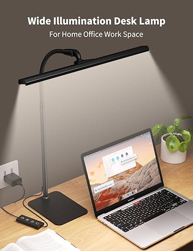 Miniatura 2 de Kary LED Desk Lamps for Home Office, Tall Desk Light with Base, Flexible Gosseneck Adjustable Height 5-Level Dimmable Brightness & Color, Architect