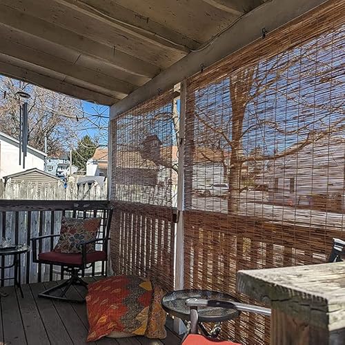 Bamboo Shade Blinds For Patio Reed Curtain Bamboo Window Shades Roman Shades Indoor Decorative Screen Raise/Lower Cordless (Size : 32" W X 48" H) #TOP6