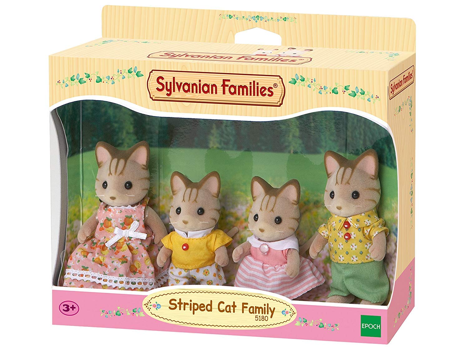 Sylvanian Families Striped Cat Family - dollhouse playset 5180