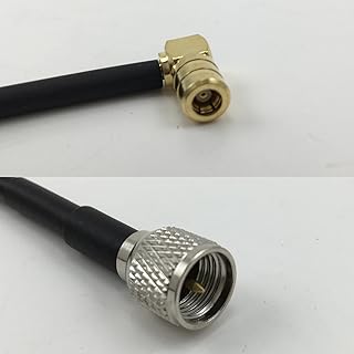 10 feet RG58 SMB FEMALE ANGLE to MINI UHF MALE Pigtail Jumper RF coaxial cable 50ohm Quick USA Shipping