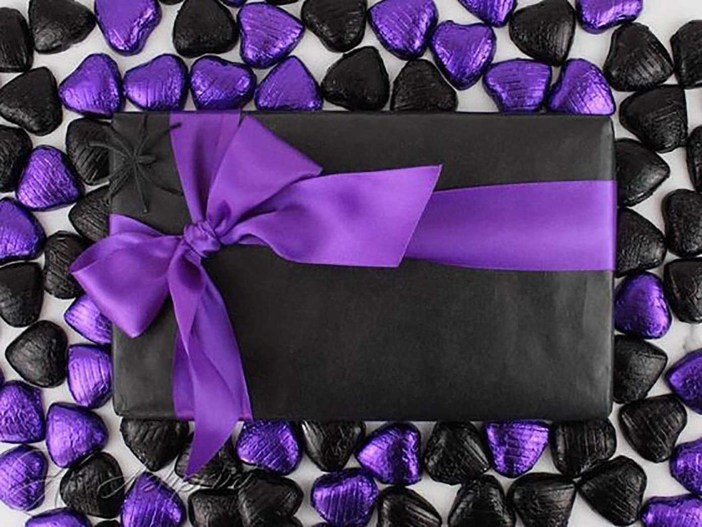 IHKIHKFILAN Double Face Satin Ribbon in Purple (25 mm x 22.86 m) Matt Shiny Gift Ribbon - Image 3