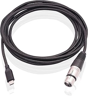 SZLliyxs XLR to USB C Cable,6FT USB C Microphone Cable,USB Type-C to XLR Female Cord Connector Adapter Compatible Stereo Audio Cord Link Converter Cable USB Type-C Devices for Smartphone or MacBook