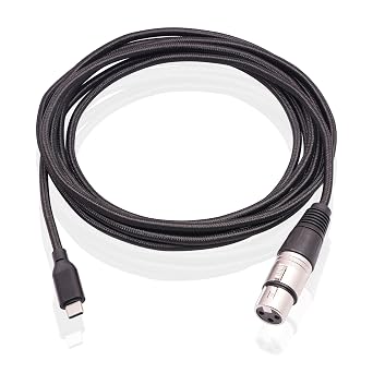 XLR to USB C Cable,6FT USB C Microphone Cable,USB Type-C to XLR Female Cord Connector Adapter Compatible Audio Cord Link Converter Cable USB Type-C Devices for Smartphone or MacBook