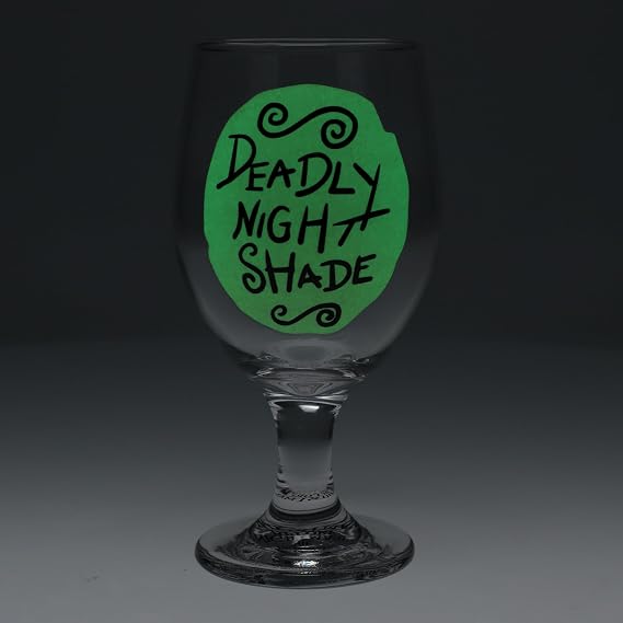 Paladone Nightmare Before Christmas Glow in the Dark Glass - Officially Licensed Deadly Nightshade Cup for Halloween and Jack Skellington Fans, 350ml (11.8 fl oz)