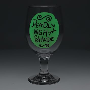 Paladone Nightmare Before Christmas Glow in the Dark Glass - Officially Licensed Deadly Nightshade Cup for Halloween and Jack Skellington Fans, 350ml (11.8 fl oz)