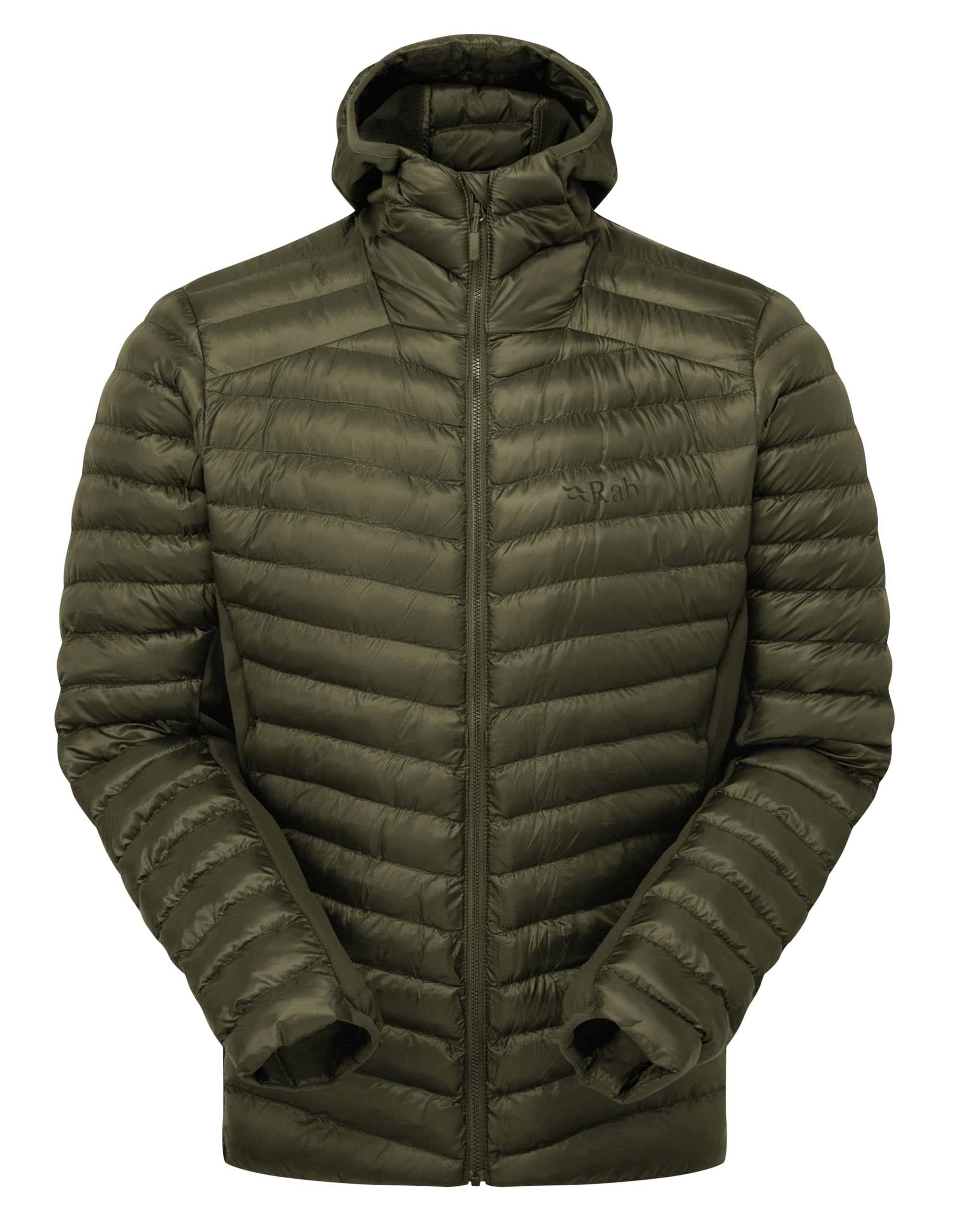 Men's Cirrus Flex Hoodie Jacket, Lightweight Insulated Puffer Coat for Hiking - Olive (Olive) - X-Large