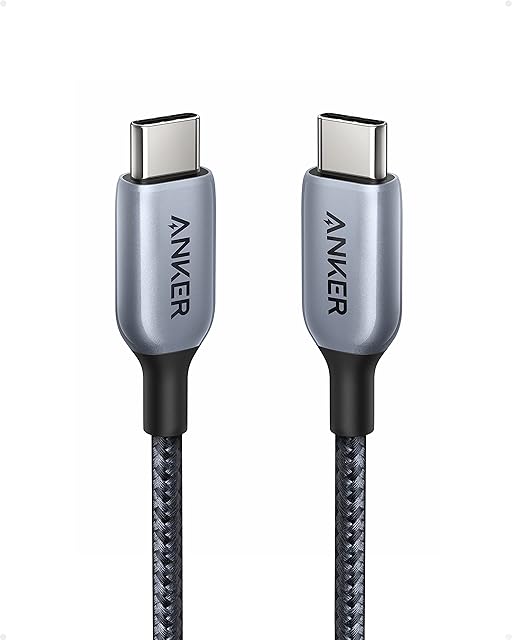 Anker 765 USB C to USB C Cable (140W 3ft Nylon), USB 2.0 Fast Charging USB C Cable for MacBook Pro 2021, iPad Pro, iPad Air 4th, Samsung Galaxy S21, Pixel, and More (3 ft)