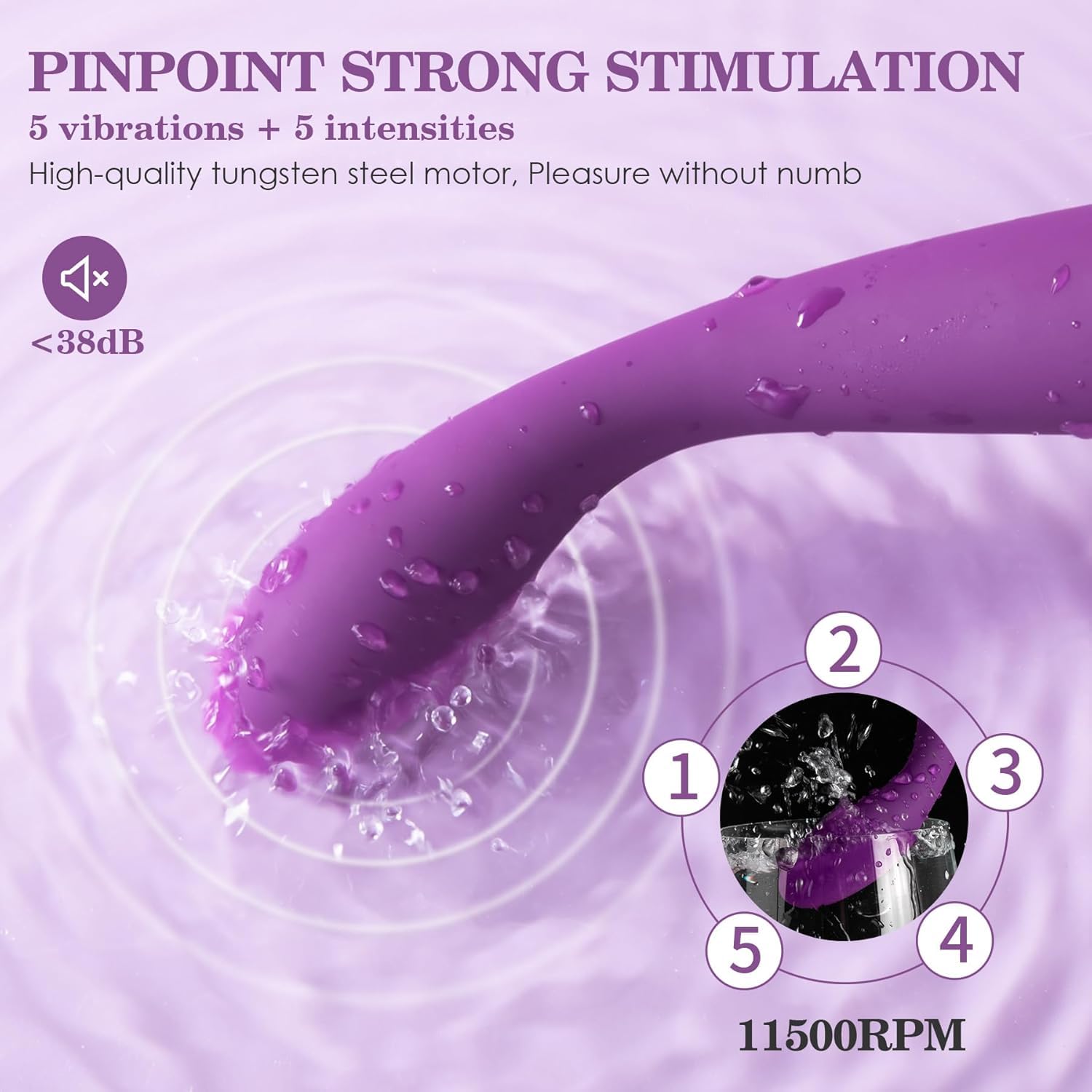 Svakom Vibromasseur en Silicone Stimulateur Point G Sextoys Appareil de Massage sur Visage pour Débutants (Violet)