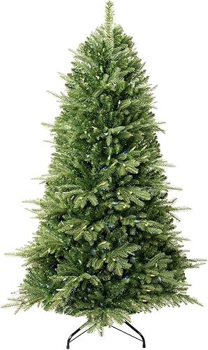 Miniatura 6 de Naomi Home Árbol de Navidad artificial con luces, árbol de Navidad preiluminado con 3692 puntas, árbol de Navidad falso con luces LED multicolor,