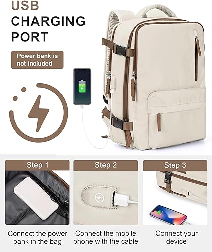 Vista 93 de VECAVE Mochila de viaje para laptop, mochila aprobada para vuelos,Mochila deportiva para universidad casual, E-peacockblue, Mochila para laptop