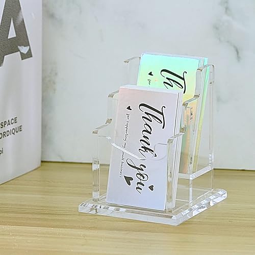 Vista 7 de Soporte acrílico para folletos, soporte para libros y tarjetas de visita, soporte transparente para folletos, soporte de exhibición, soporte