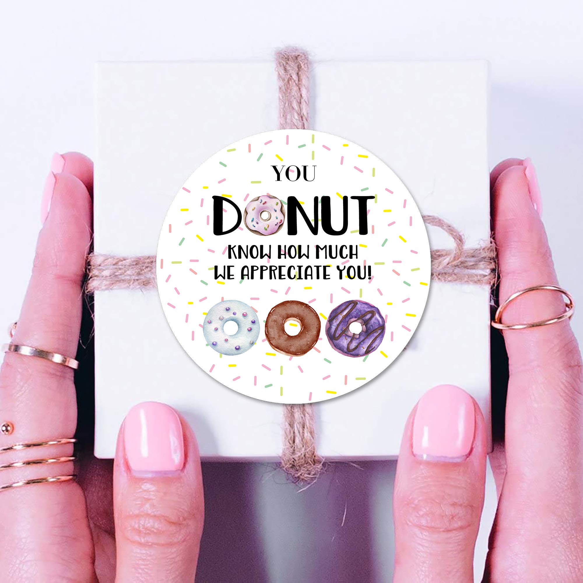 Amazon.com : Donut Know How Much We Appreciate You Stickers, 40 2 Inch Teacher, Employee Thank You Appreciation Favor Labels : Office Products for You Donut Know How Much We Appreciate You Free Printable